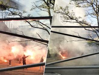 KIJK. Supporters KV Oostende veroorzaken brand aan voetbalstadion... terwijl ze filmpje maken met Bengaals vuurwerk
