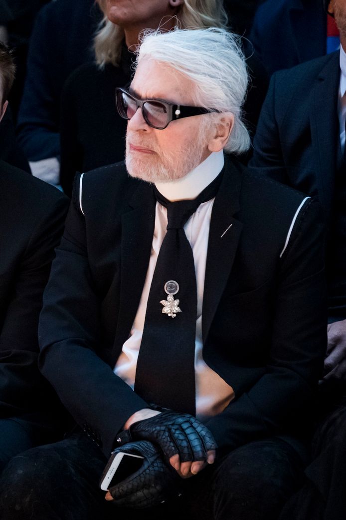 Karl Lagerfeld heeft plots een baard.