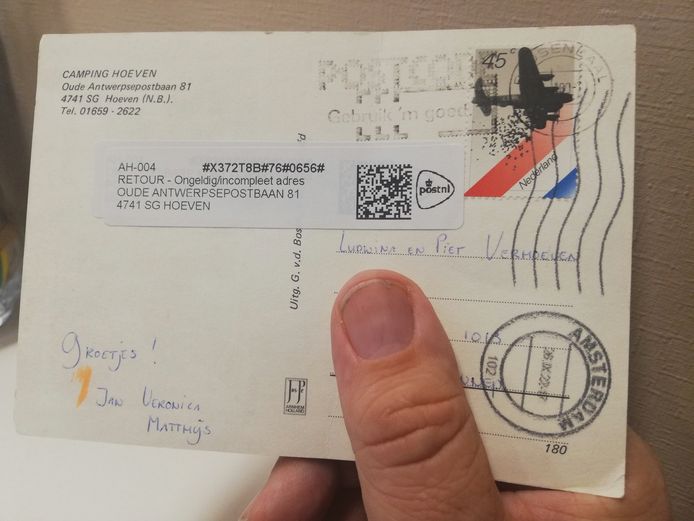 Nederlands postkaartje komt 42 jaar na datum toe.