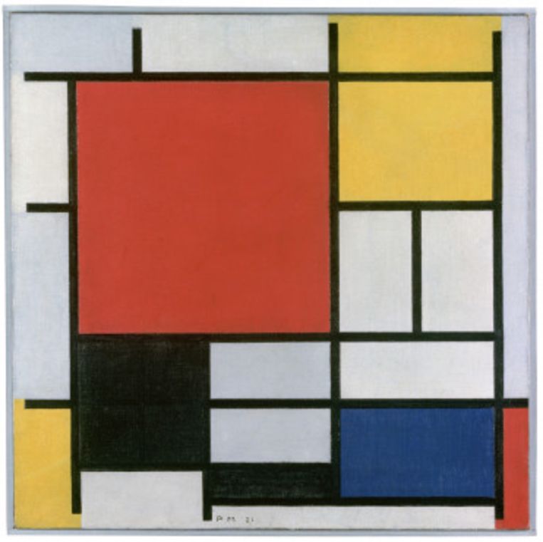 null Beeld Piet Mondrian