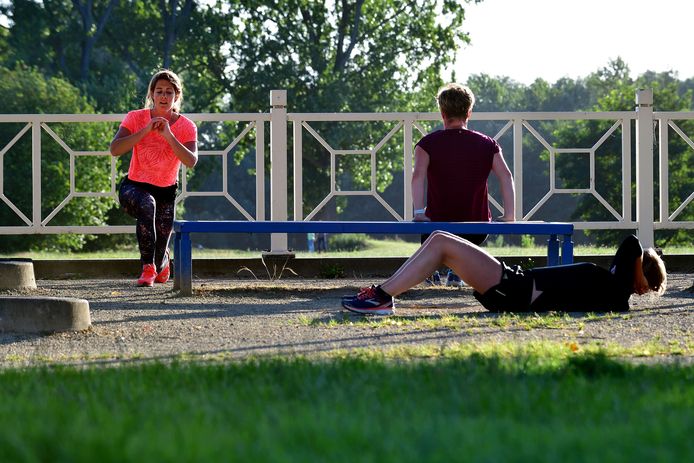 Eva Nijssen Trainingskamp aan Kijk in stadspark de Pot in Bergen op Zoom.  