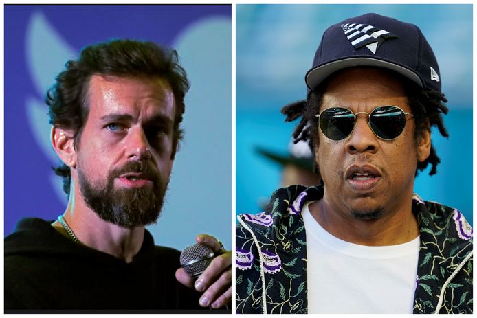 Jack Dorsey (links) en Jay-Z (rechts)