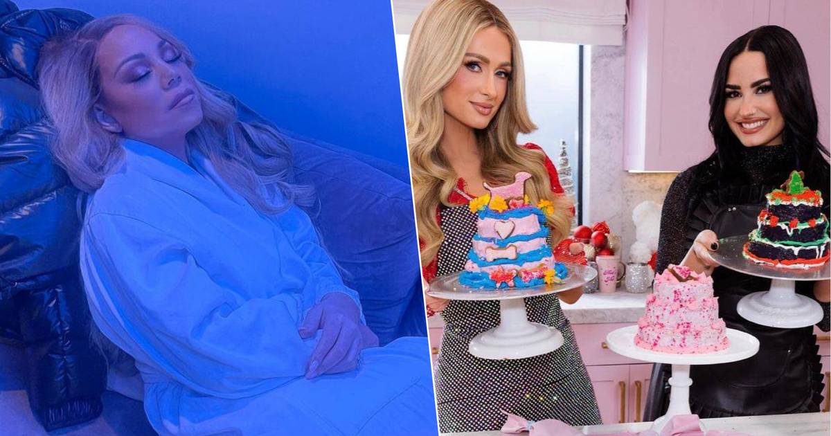 Celebrities 24/7.  Mariah Carey takes a nap before her performance, and Paris Hilton heads to the kitchen with Demi Lovato  celebrities