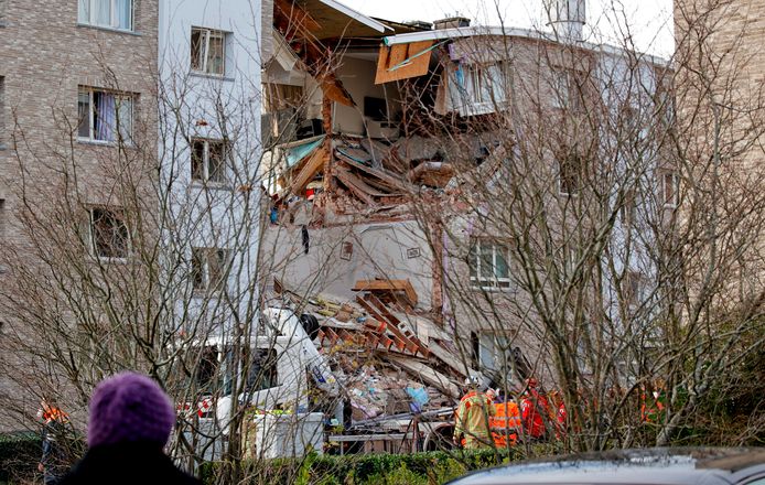 Een beeld van de gasexplosie in Turnhout.