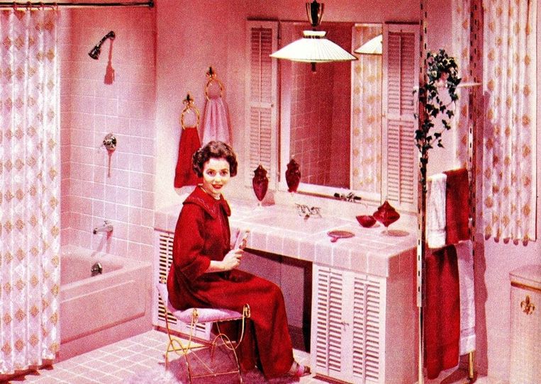 Ooit waren roze badkamers vooral voor huisvrouwen de hemel. Beeld rv