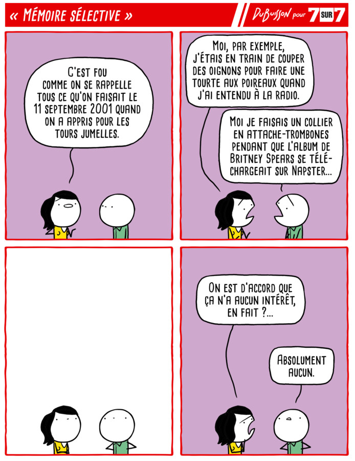 "Mémoire sélective", 10 septembre 2021.