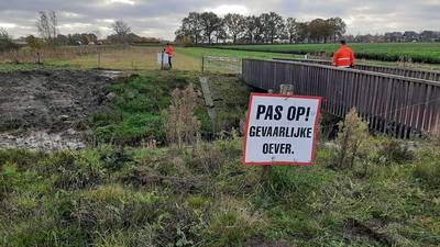 Weer noodverband bij brug over Molenbeek bij Nispen