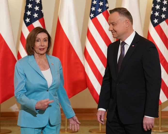 Voorzitter van het Amerikaanse Huis van Afgevaardigden Nancy Pelosi ontmoet President Andrzej Duda, 2 mei 2022