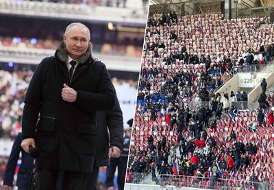 Patriottisch concert van Poetin leek indrukwekkend op staatstelevisie: dit is hoe het er écht aan toeging