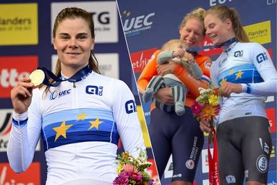 Lotte Kopecky blasts to gold in European time trial: “Medal almost lost to Ellen van Dijk’s son”