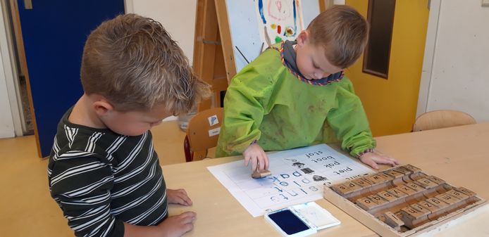 Peuters en kleuters van IKC Abacus in Huissen.