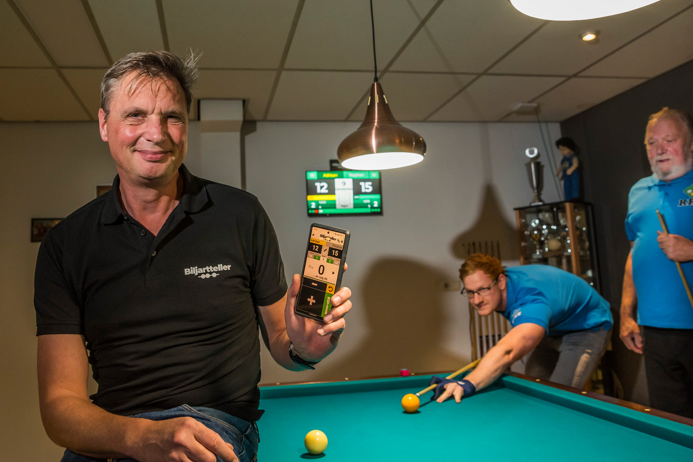 Yardy Forest biljart scorebord 4 spelers - Van den Broek Biljarts