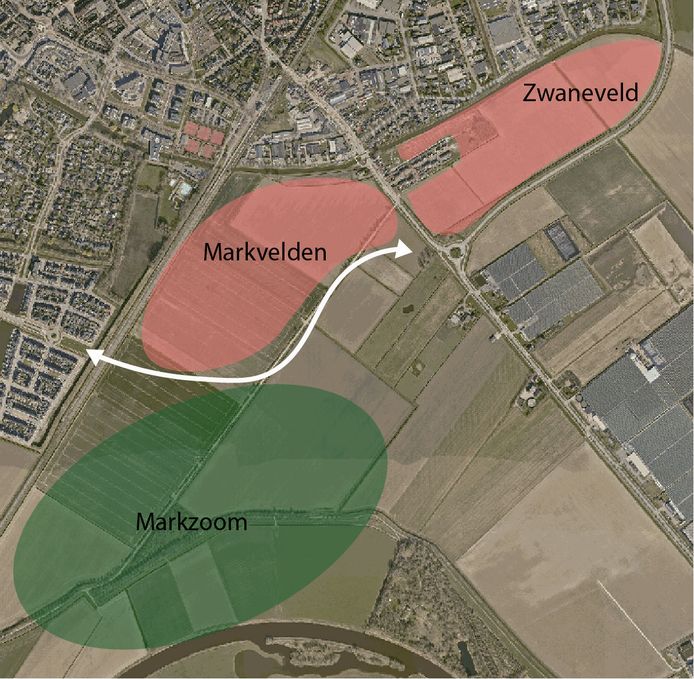 In de nieuwe wijk Zevenbergen-Oost, die uit drie delen bestaat, moeten zo'n 1.000 woningen komen.
