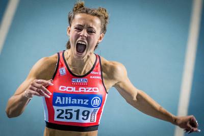 “Ooit hoop ik het record van Gevaert te verbreken, maar nu ging het me om de titel”: Rani Rosius knalt naar persoonlijk record op BK atletiek indoor