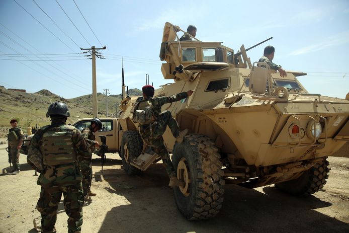 Illustratiebeeld van een tank in Kaboel, hoofdstad van Afghanistan.
