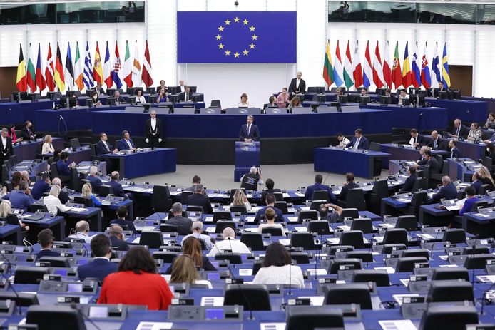 Het Europees parlement in sessie, eerder deze zomer.