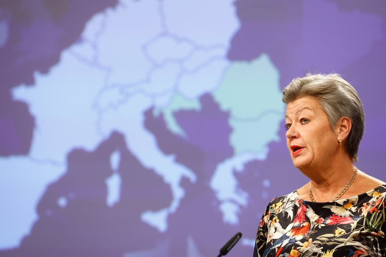 Volgens Europees Commissaris Ylva Johansson voldoen de drie landen aan alle voorwaarden om toe te treden tot de Schengenzone. Beeld ANP / EPA