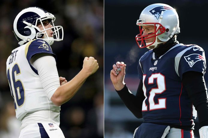 Jared Goff (Los Angeles Rams) en Tom Brady (New England Patriots).