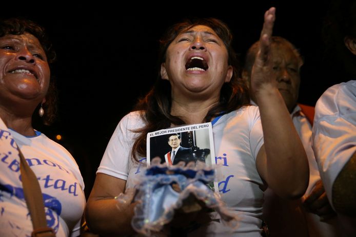 Aanhangers van Fujimori reageren verheugd op zijn vrijlating.