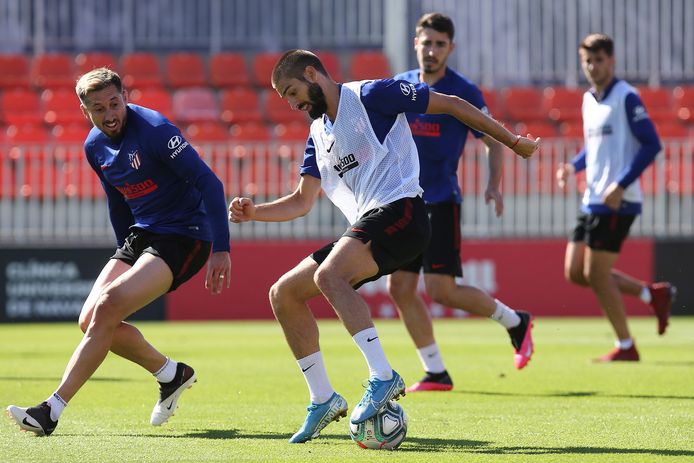 Een training bij Atlético Madrid.