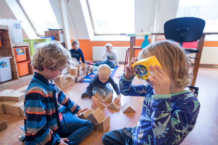 Extra drukte bij BSO Pipeloi in Wageningen tijdens de vorige staking van leraren in het basisonderwijs.