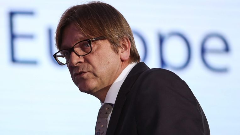 Guy Verhofstadt wil Martin Schulz opvolgen als voorzitter van het Europees Parlement. Beeld EPA