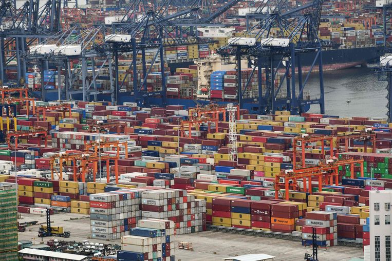 De haven van Yantian. Beeld AFP