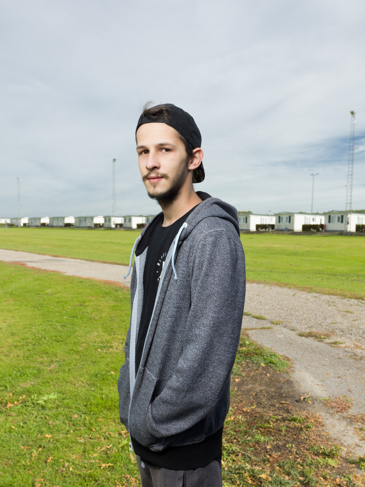 Arbeidsmigrant Erik Varju werkt in de buurt van Ter Aar. Hij komt uit Slowakije en woont in een vakantiepark bij Ter Aar dat verhuurd wordt aan arbeidsmigranten. Beeld Ivo van der Bent