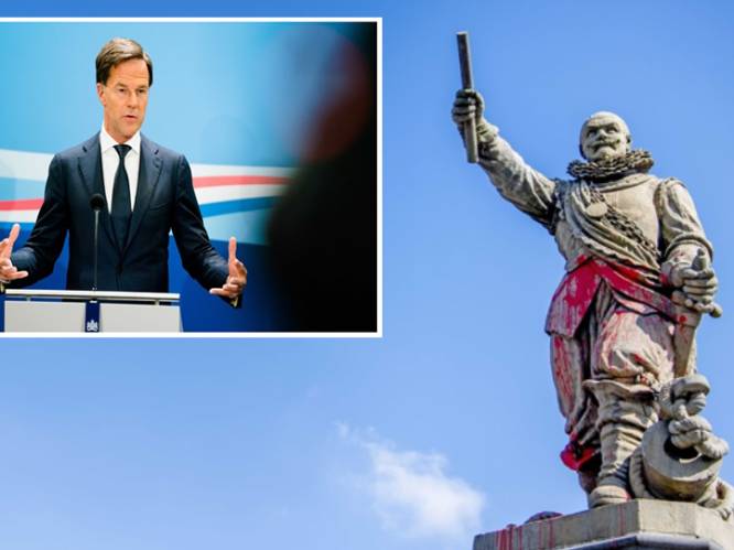 Nederlandse premier Mark Rutte over ‘beeldenstorm’: “Je kunt de geschiedenis niet wegwerken”