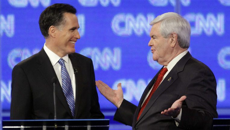 Wie gaat er winnen in South Carolina. Mitt Romney of Newt Gingrich? Beeld ap