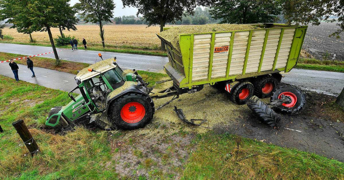 Zwaar ongeval in Hoogeloon: vrouw raakt bekneld in auto na botsing met tractor.