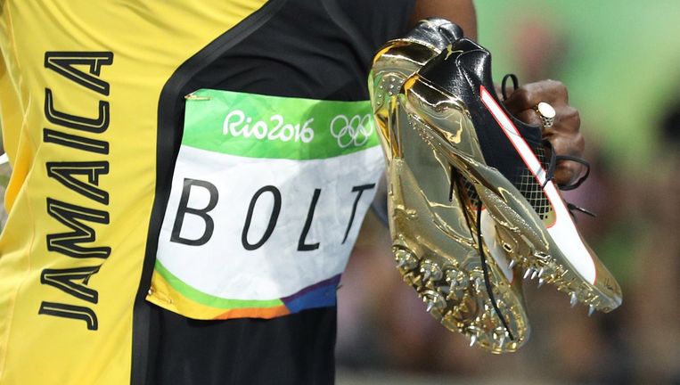 Usain Bolt gaf de atletiek een gezicht en de wereld genoot, maar zijn sponsor Puma mocht het contract tijdens de spelen niet uitbuiten. Concurrent Nike is een van de vaste partners van het IOC. Beeld reuters