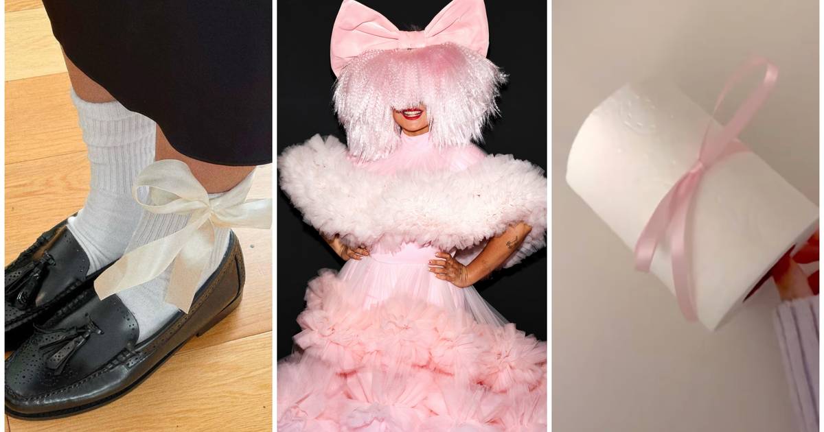 The simple bow is suddenly everywhere.  “About tangerines, toilet paper, glass or pool cue,” but why?  |  Nina