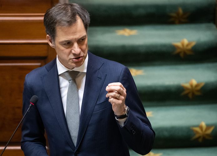 Le Premier ministre Alexander De Croo à la Chambre.