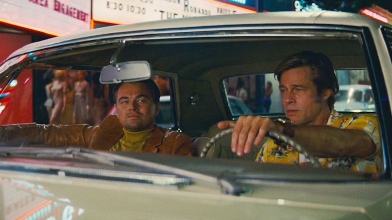 Leonardo DiCaprio en Brad Pitt in Once Upon a Time in Hollywood. Beeld Filmbeeld