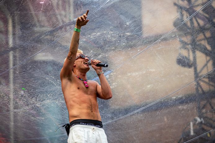 Gold band during their performance at Tomorrowland