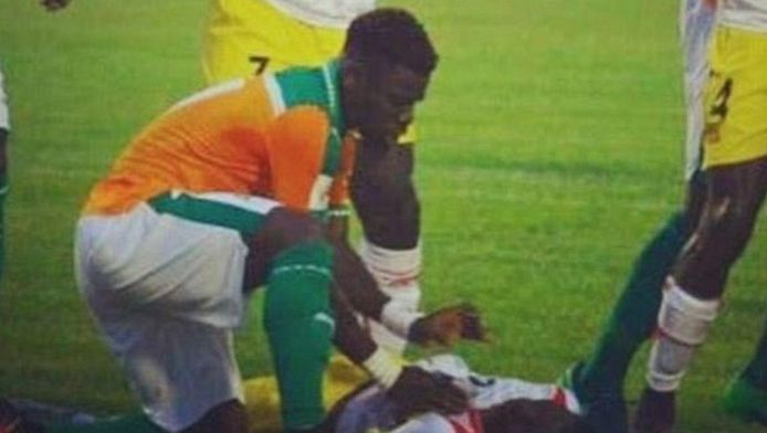 "Serge Aurier a eu un réflexe énorme", selon Alain Giresse, le sélectionneur du Mali.