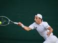 Tallon Griekspoor in actie op Wimbledon.