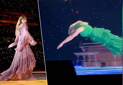 KIJK. Taylor Swift verbaast fans met duik ‘onder het podium’: “Coolste deel van het concert”