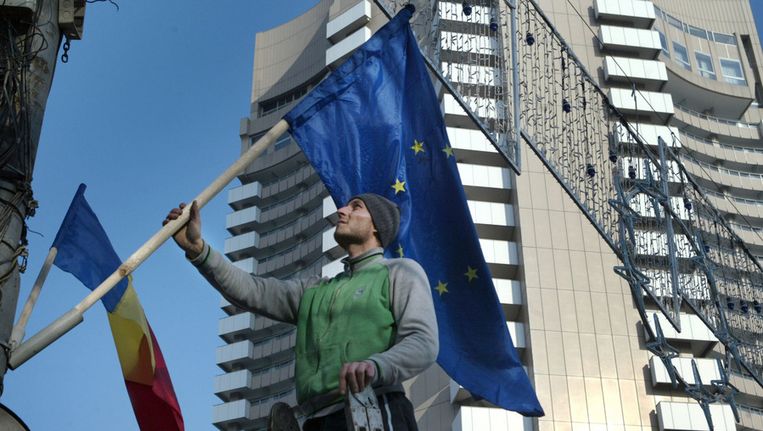In 2007 vierde Roemenië de toetreding tot de Europese Unie Beeld afp