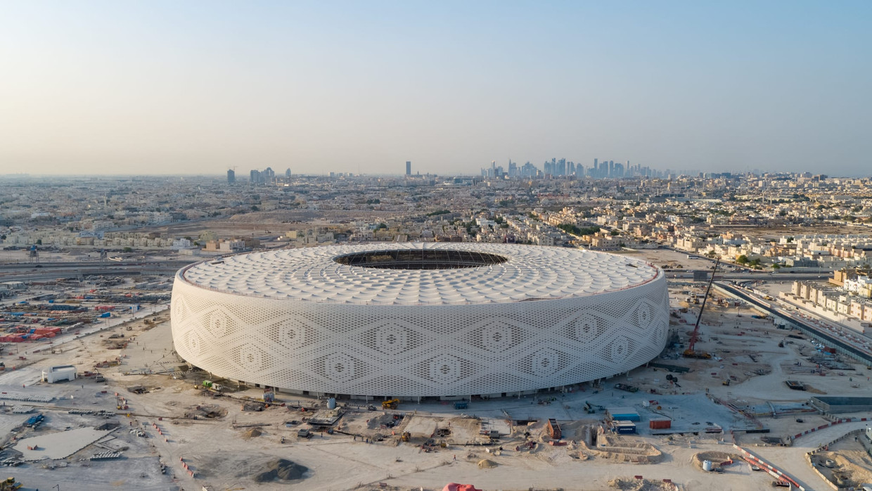 Het Al Thumama-stadion in Doha, Qatar. Beeld 