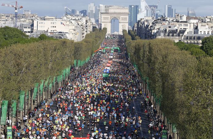 De marathon in Parijs.