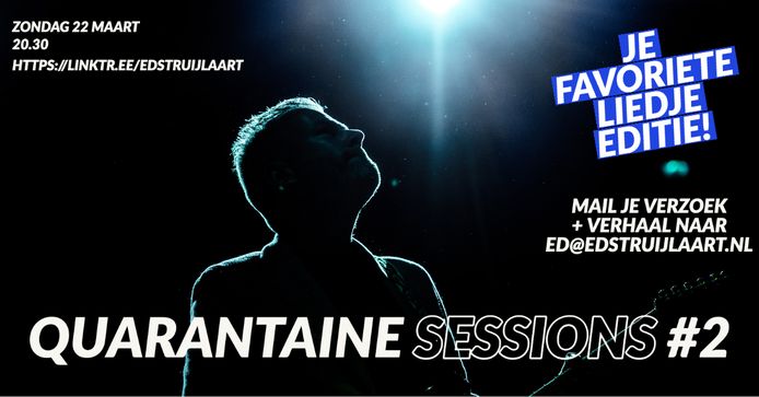 Aankondiging van Quarantaine Sessions #2 van Ed Struijlaart