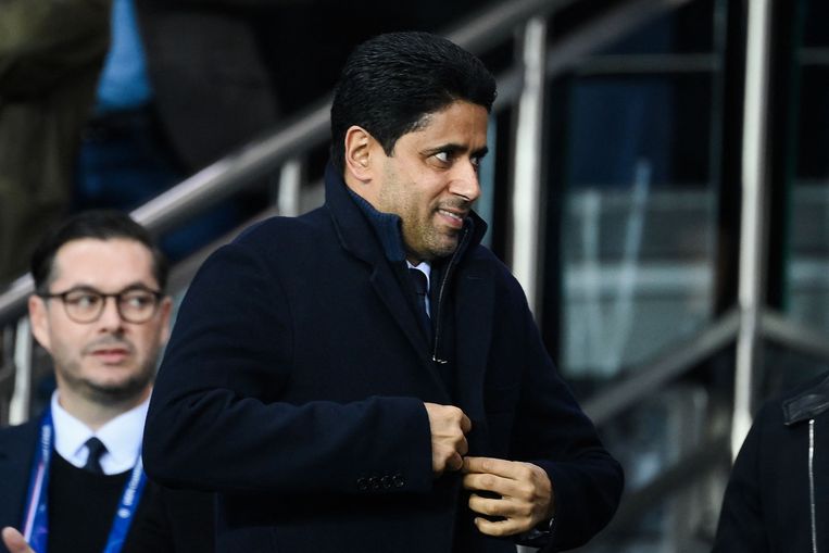 Voorzitter Nasser al-Khelaifi  Beeld AFP