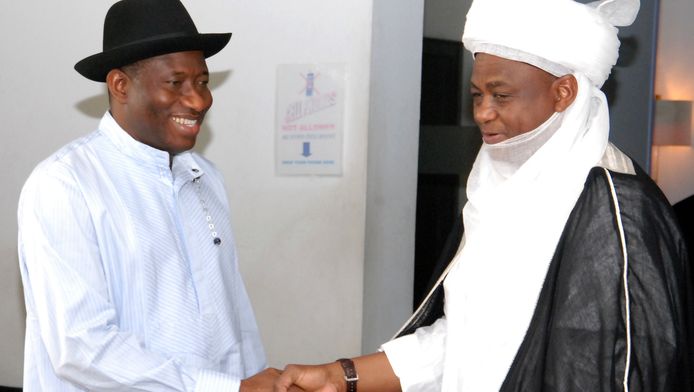 Le Sultan de Sokoto ici au côté de Goodluck Jonathan, le président nigérian.