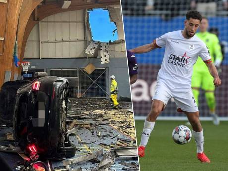 Leuven neemt voetballer die met auto sporthal binnenvloog in genade aan: ‘Hij had een flauwte’