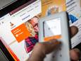 Een laptop met de Mobiel Bankieren app van de Rabobank. Het internet- en mobiel bankieren van de bank kampte met een storing waarvan de oorzaak nog onbekend is.