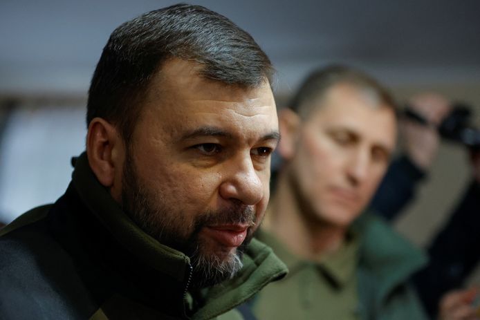Denis Pushilin, leider van de separatisten in de zelfverklaarde Volksrepubliek Donetsk.