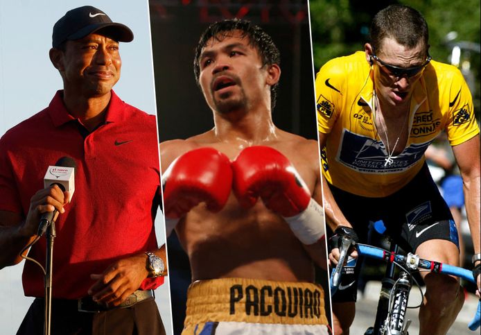 Tiger Woods, Manny Pacquiao en Lance Armstrong. Allen werden ze op een gegeven moment gesponsord door Nike. Sommigen zagen hun contract stopgezet, anderen konden op clementie rekenen.