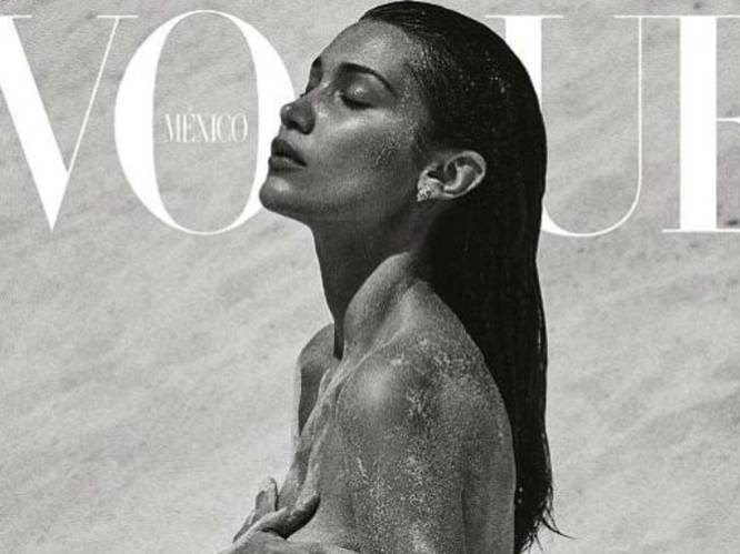 Bella Hadid topless op cover van Vogue